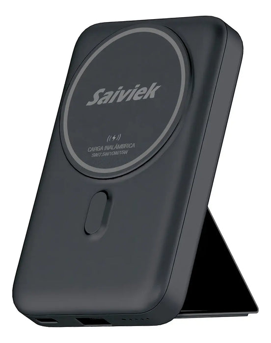POWER BANK INALÁMBRICO MAGNÉTICO 10000MAH SAIVIEK S1033 CARGADOR 5.0A 22.5W CARGA SUPER RÁPIDA,BATERIA PORTATIL PILA DE... NEGRO  |   GRADO A