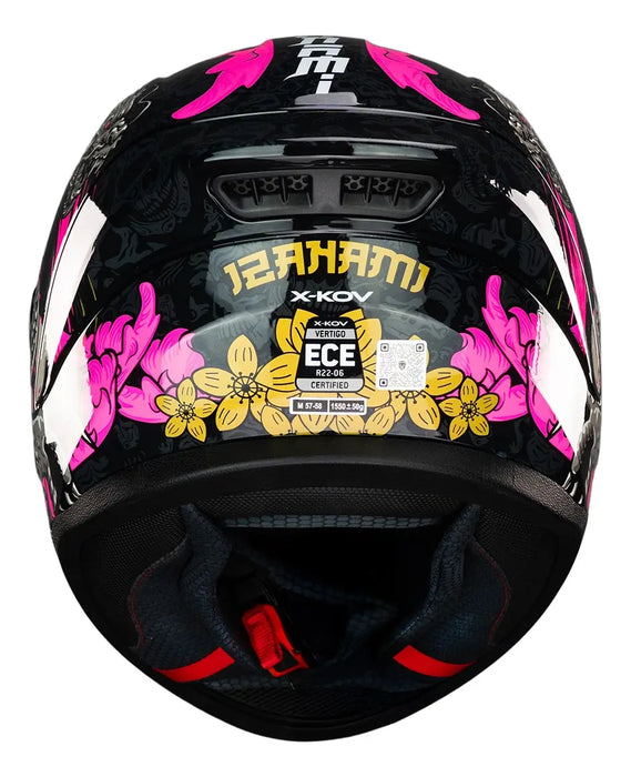 CASCO XKOV VERTIGO IZANAMI CERTIFICADO ECE 22.06  TALLA M M ROSA JAGUAR BRILLANTE GRADO B