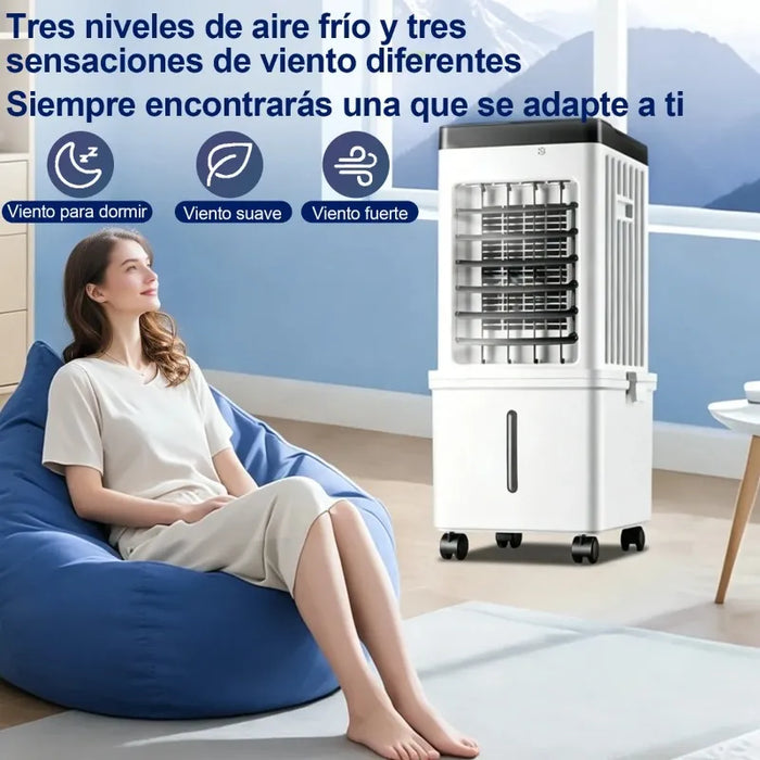 ENFRIADOR DE AIRE 15L ACONDICIONADO PORTÁTIL VENTILADOR FRIO BLANCO GRADO B 1