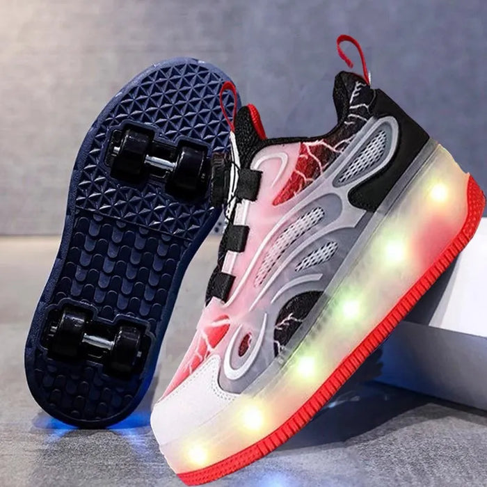 PATINES DE RUEDAS LUMINOSAS  PARA NINOS  19.5 GRADO B
