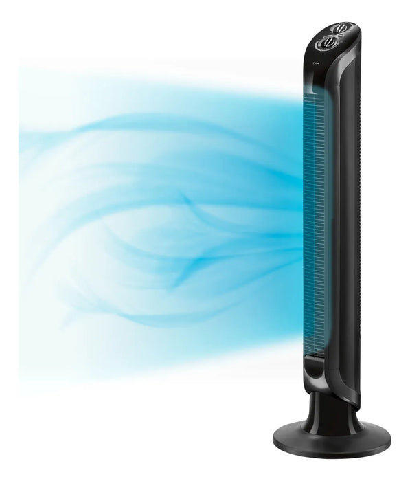 Ventilador T-fal De Torre Eole Infinite Estilo Y Frescura, Con Una Amplia Cobertura, Malla Un 15% Más Alta Para Mayor Difusión, 3 Velocidades, Temporizador, Silencioso Y Oscilación De 180º, Vf6621x0