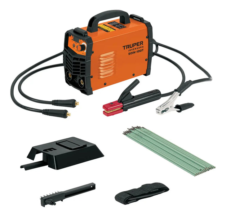 SOLDADORA INVERSORA 100 A, COLOR NARANJA TRUPER SOIN-100T GRADO A