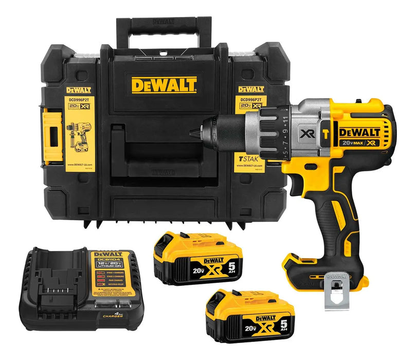 TALADRO PERCUTOR ATORNILLADOR 1/2 13MM DEWALT DCD996P2T-B3 AMARILLO 50 HZ / 60 HZ   GRADO A