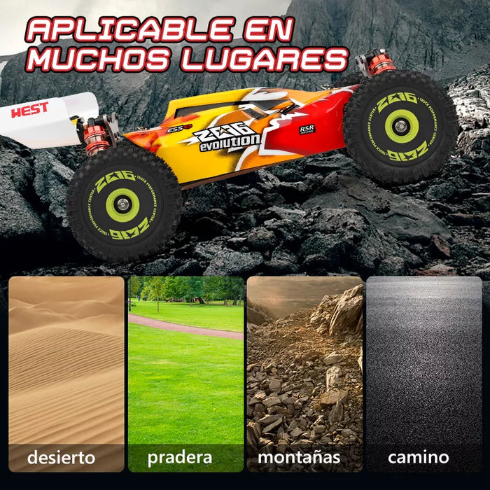 VEHÍCULO 4X4 A CONTROL REMOTO WLTOYS 144010 1:14 DE 75 KM/H Grado B