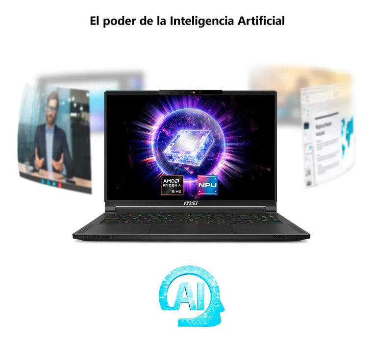 LAPTOP GAMER MSI STEALTH 16 RTX5060 R AI 7 350 32GB 1TB SSD NEGRO GRADO A