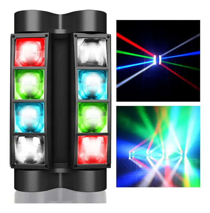 mini spider Rgbw 4 en 1 efectos luz 8x3w dmx512 led luces GRADO B