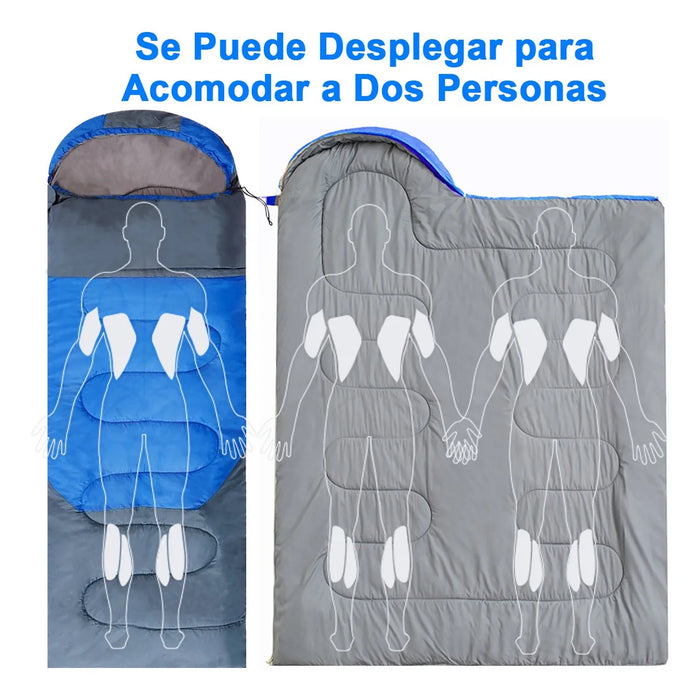 BOLSA DE DORMIR PARA ACAMPAR FORRO EXTRAIBLE SACO DE DORMIR GRADO B