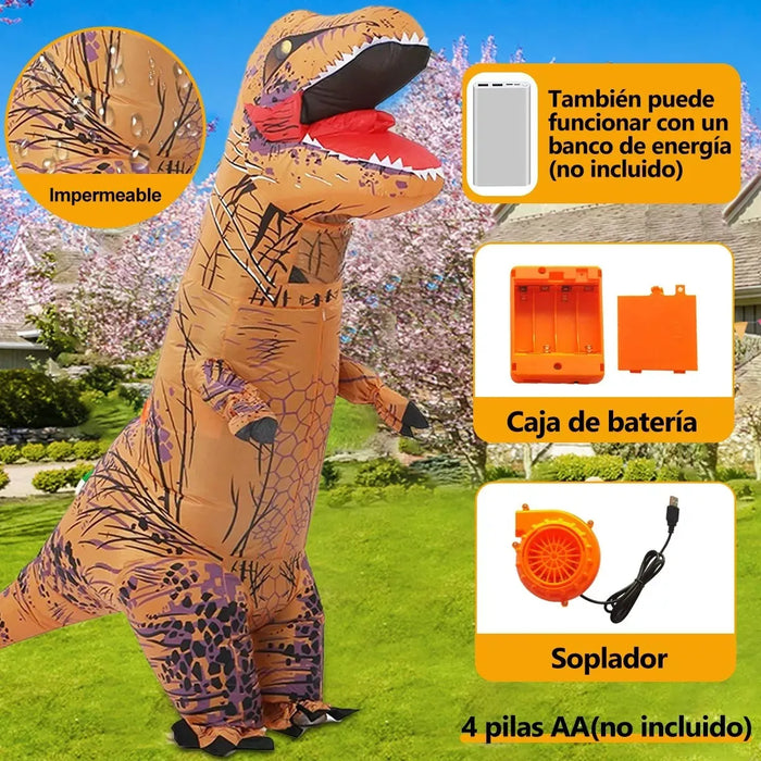 Disfraz De Dinosaurio Inflable T-rex Con Bomba De Aire Grado B