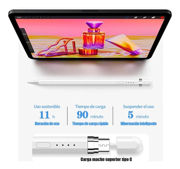 Lápiz Óptico Stylus Pluma Para iPad,carga Rápida,magnética GRADO B