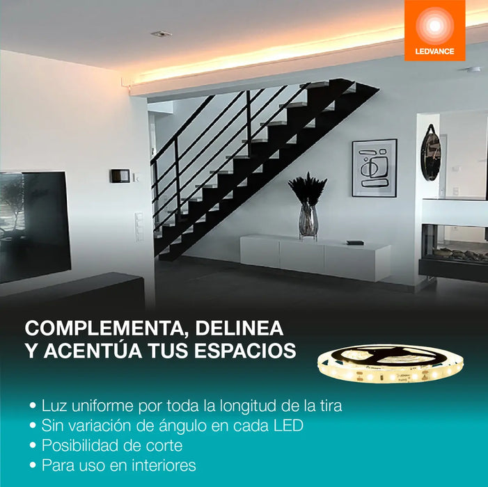 TIRA LED PRIMEFLEX LEDVANCE 12W LUZ CALIDA 5MTS 24V GRADO B