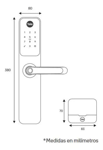 cerradura eléctrica digital yale ydm60 con hub y módulo Grado A