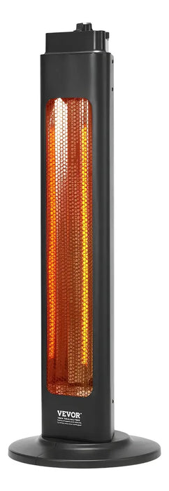 CALENTADOR INFRARROJO ELECTRICO GIRATORIO EXTERIOR 1500W NEGRO GRADO B