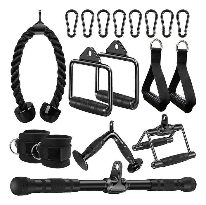 AGARRES PARA GYM 10PCS AGARRADERA MANERAL KIT CON 8 GANCHOS GRADO B