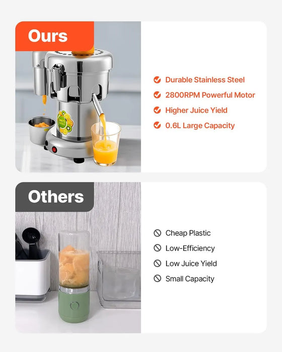Extractor De Jugo Comercial Uso Rudo De Frutas Y Verduras GRADO B