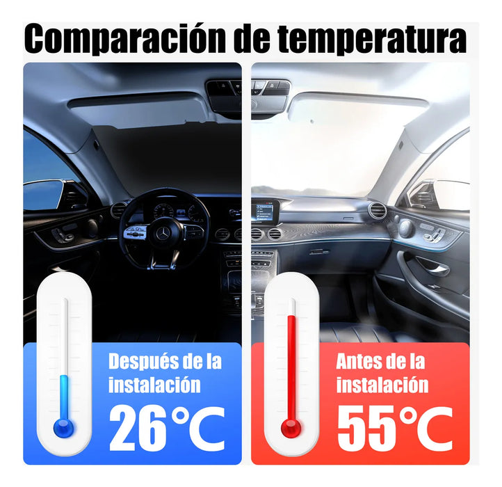KIT DE PARASOLES PARA VENTANILLA DE AUTO 6 PIEZAS