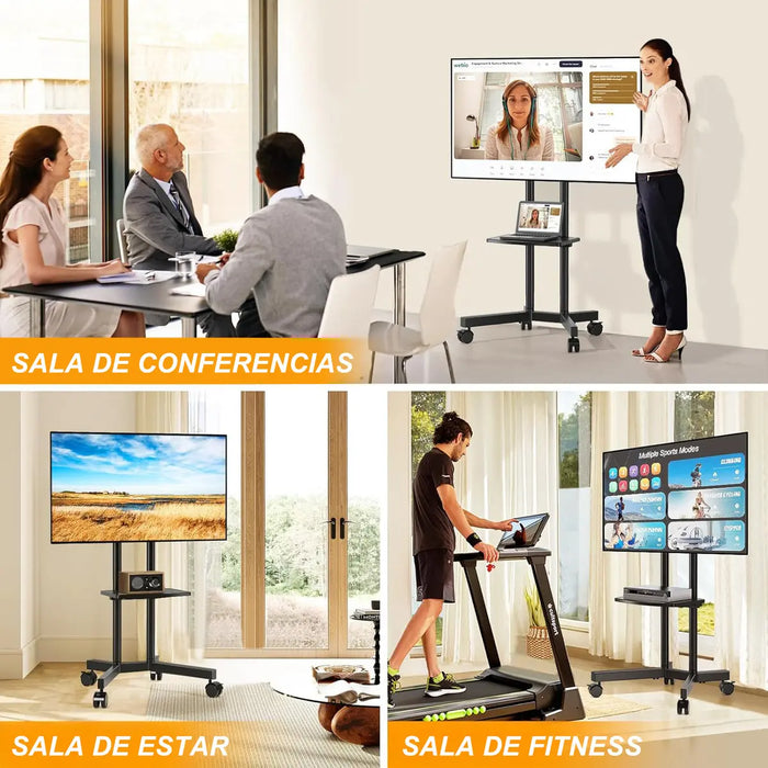 SOPORTE TV MÓVIL CON ALTURA AJUSTABLE PARA TV DE 32'' A 75'    GRADO B