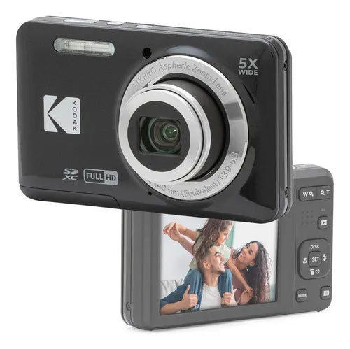 CÁMARA KODAK COMPACTA FULLHD 5X PIXPRO FZ55 COR PRETO DE 16 MEGAPÍXELES 5