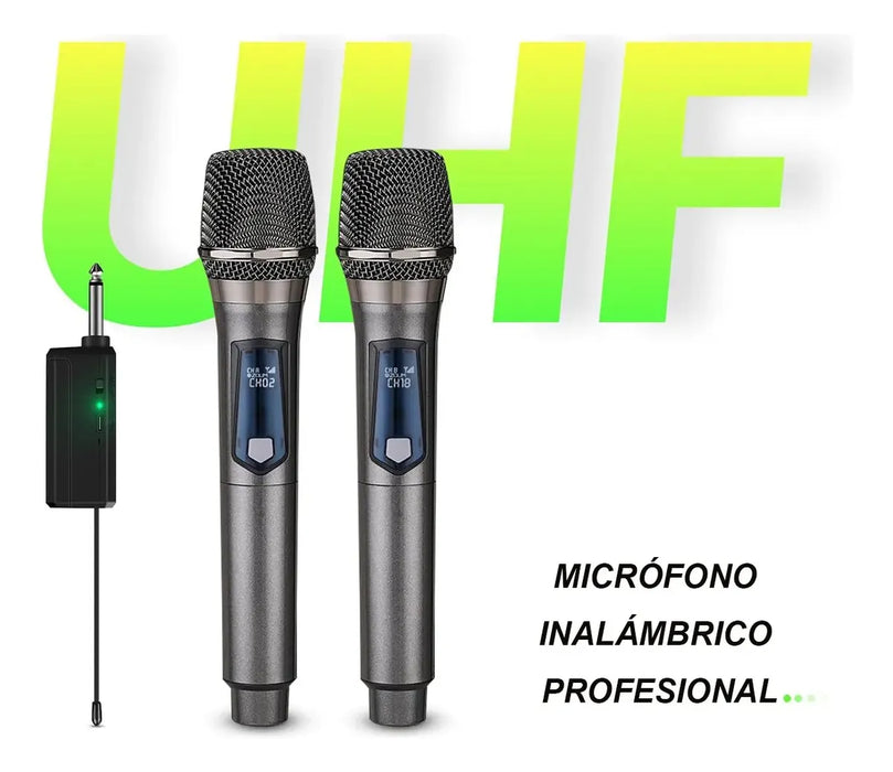 MICRÓFONO INALÁMBRICO PROFESIONAL PARA KARAOKE DINÁMICO GRADO B