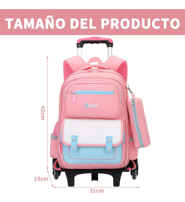 MOCHILA DE CARRITO SOBRE RODILLOS MOCHILAS ESCOLARES 3 KIT GRADO B