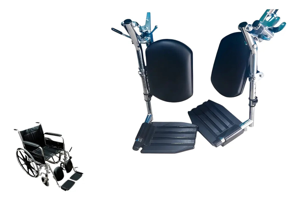 ELEVAPIERNAS PARA SILLA DE RUEDAS MARCA NACIONAL NEGRO Y CROMO GRADO B