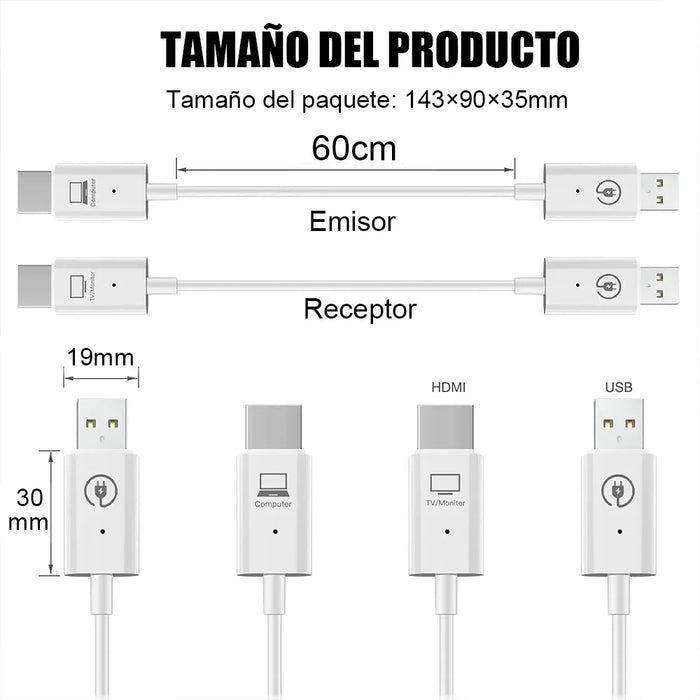50m Wireless Hdmi -compatible Video Transmitter Receiver grado B