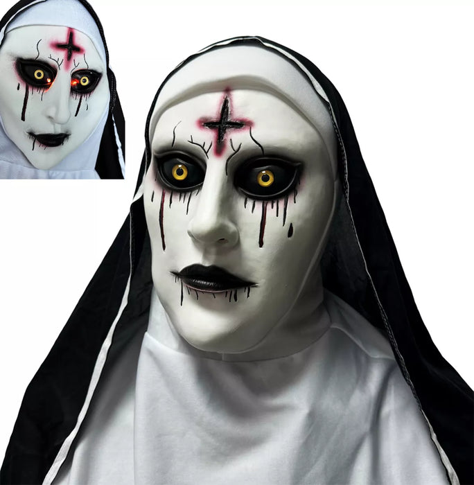 mascara aterradora de monja de halloween GRADO A