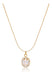 COLLAR CON COLGANTE DE CIRCONIO OVALADO DORADO, ACERO INOXID GRADO B - TiendaKomet México