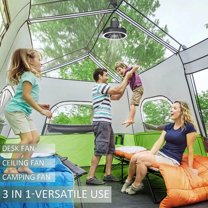 10000MAH VENTILADOR PORTATIL USB RECARGABLE CAMPING LUZ LED 1 GRADO B