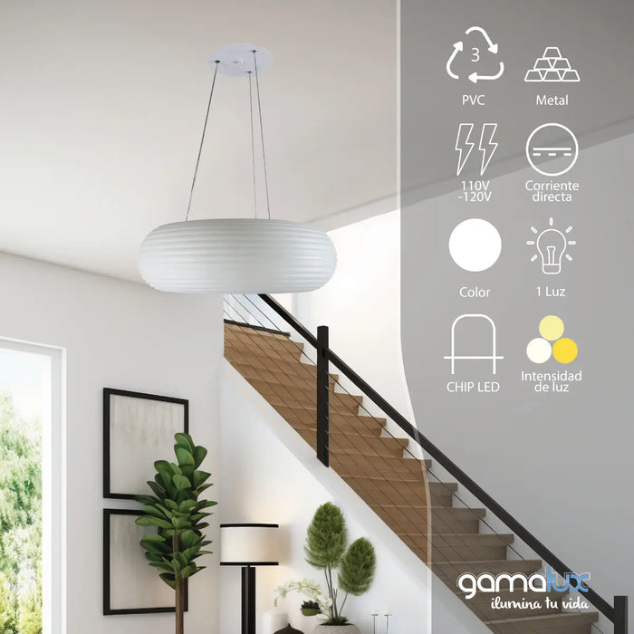 LÁMPARA DE TECHO LED EMPOTRADA CON MANDO A DISTANCIA BLANCO GRADO B