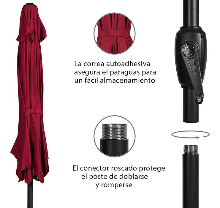 BANNA TD-7.5FT SOMBRILLA PARA JARDÍN O PLAYA
