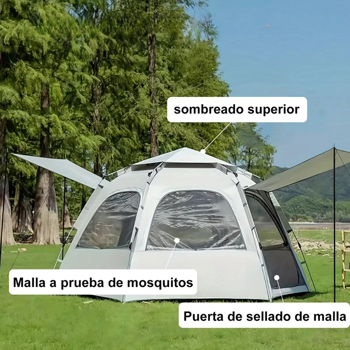 tienda casa de campaã±a grande camping 280ã—280cm 6-8 personas Grado B