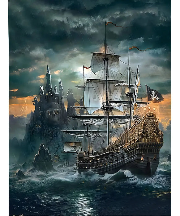 Rompecabezas Serie Alta Calidad Barco Pirata 1000 piezas GRADO B