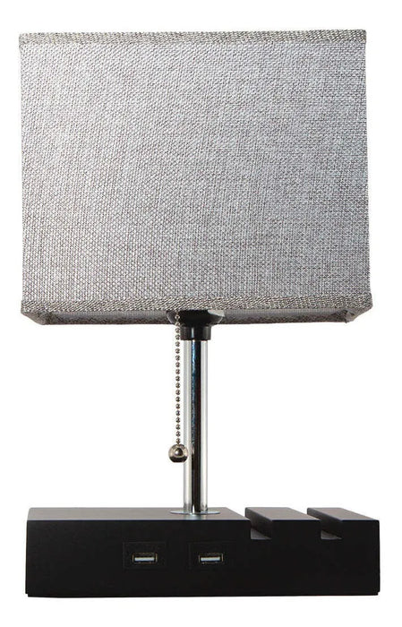 LÃ¡mpara De Mesa 2 Cargadores De Puerto Usb E27 40w