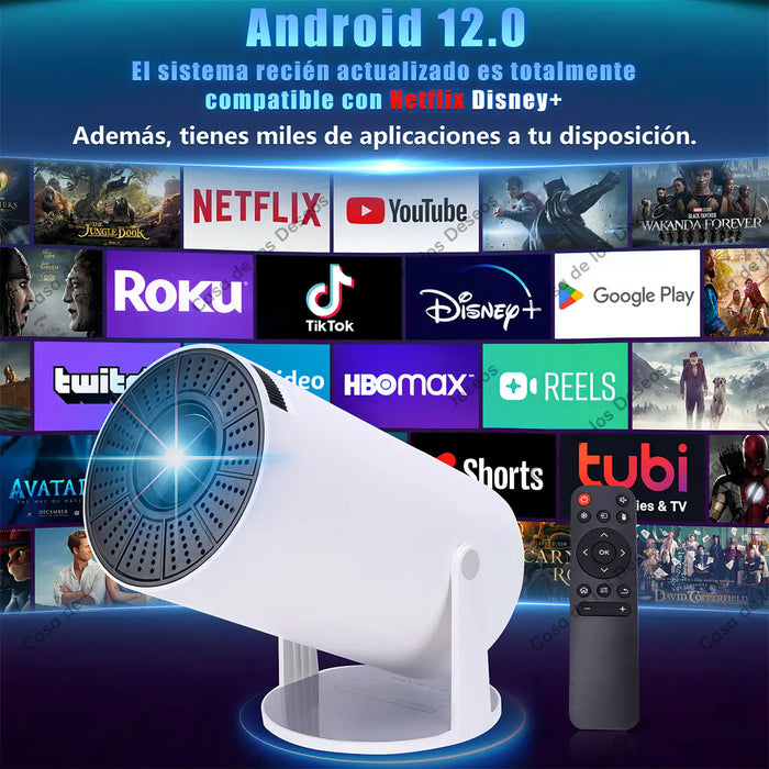 Proyector Casa De Deseos Mk600 Mini Portátil 4k Profesional Grado B