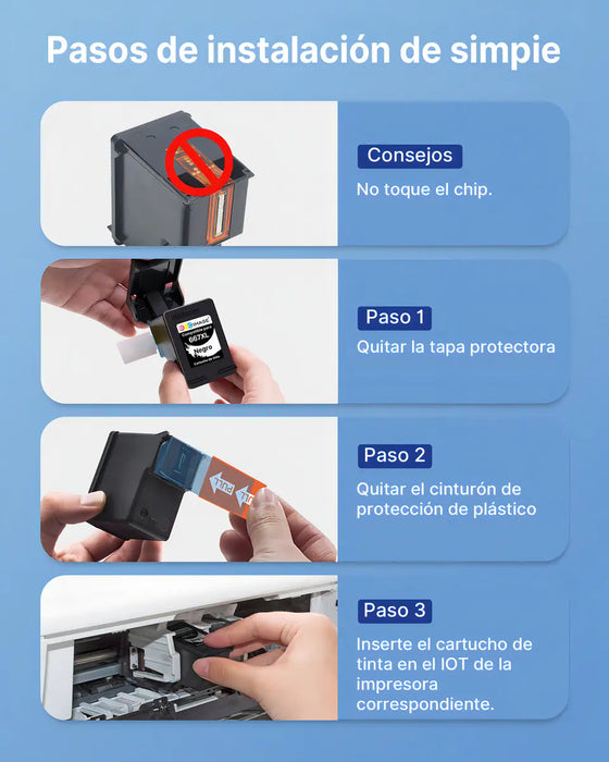 CARTUCHO ALTERNATIVO GPC IMAGE PARA 667XL NEGRO PARA HP PARA HP DESKJET INK ADVANTAGE 1275/2374/2375/2376/2775/2776/6475/6476/6075 GRADO B