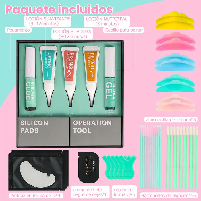 KIT LASH LIFTING SUERDEBAE VS-06MX – PESTAÑAS RIZADAS CON ADHESIVO INCLUIDO LOTE 12 PZAS GRADO B