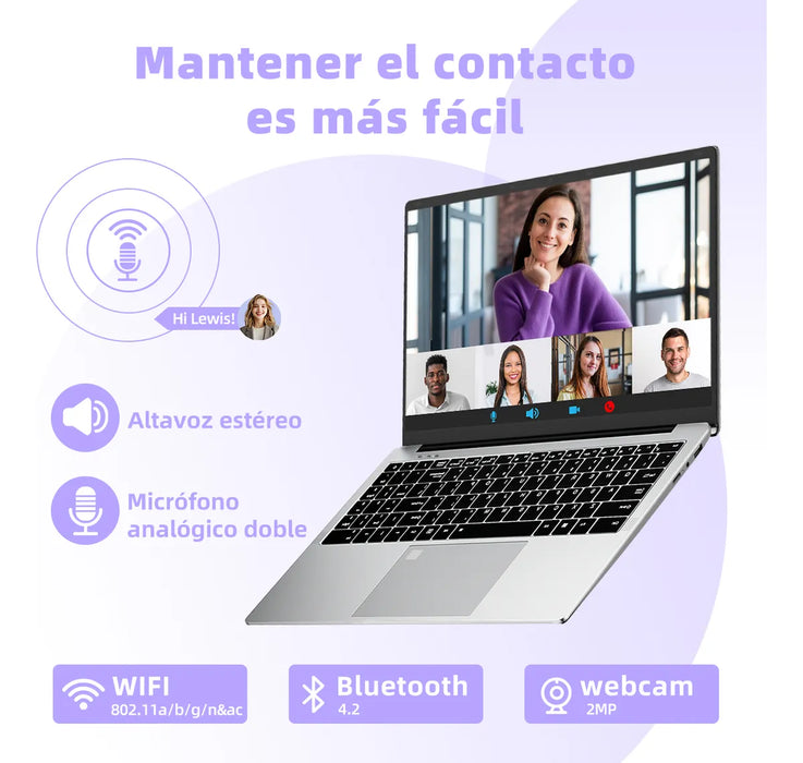 LAPTOP 15.6  8GB RAM 256GB SSD WIN 11 N5095 1080P+RATON GRADO A