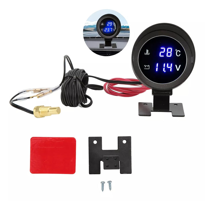 Voltímetro Medidor De Temperatura Del Agua Del Coche 12v/24v