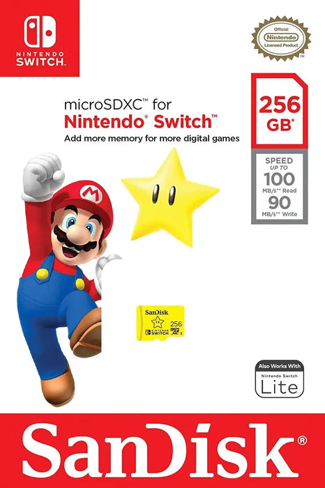 MEMORIA SANDISK 256GB MICRO SDXC NINTENDO SWITCH 100MB/S 4K  | GRADO B