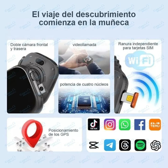 SMARTWATCH ULTRA 4G HOWEAR RELOJ ANDROID SIM WIFI CAMARA APP GRADO B