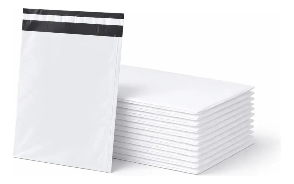 1000 BOLSAS PARA ENVÍ­O SOBRES PAQUETERÍ­A MENSAJERÍ­A 25X33 CM BLANCO GRADO B