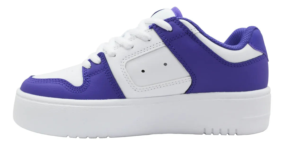 Tenis Estilo DC Manteca 4 Platform | Modelo ADJS100156 | Color Grape/White | Talla 22 CM | Grado B ✨
