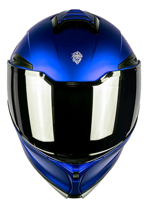 CASCO KOV ORION ACTIVE AZUL CERTIFICADO DOT XL AZUL MARINO LISA LISO BRILLANTE GRADO A