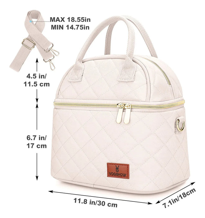 Lonchera Termica Bolsa De Almuerzo Portátil Fiambrera 13l Blanca GRADO A