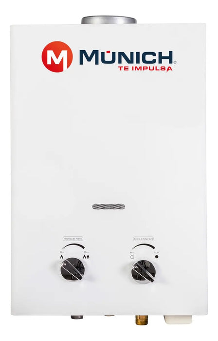 CALENTADOR DE AGUA ELECTRICO 6 LITROS GAS LP MUNICH CP-6L CO GRADO B