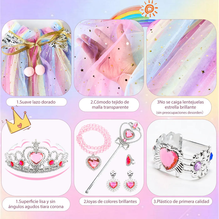 Capas De Princesa Para Niñas Regalo De Cumpleaños Grado B