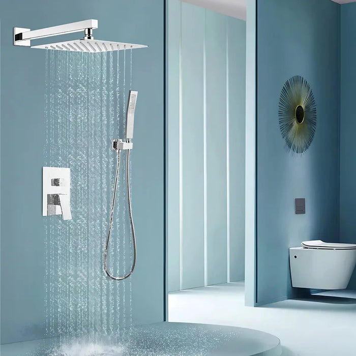 BANNA REGADERA DUCHA METAL 20CM ALTA PRESION PARED CON ROCIADOR GRADO B