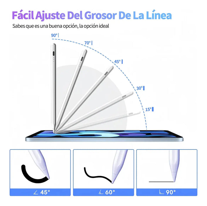 ✨ LAPIZ OPTICO STYLUS PLUMA PARA IPAD CARGA RAPIDA LOTE 15 PIEZAS ✨ GRADO B