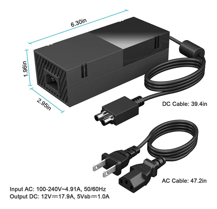 CARGADOR ADAPTADOR CON VENTILADOR  PARA XBOX ONE FUENTE POWER GRADO B