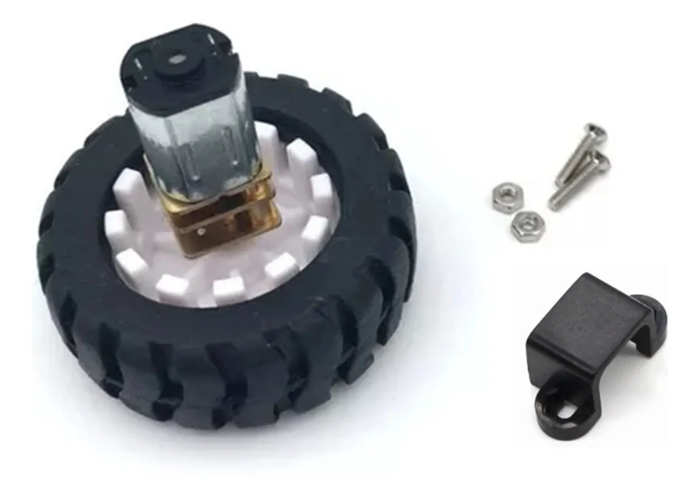 Micro Motorreductor Llanta Y Sujetador 100:1,150:1,210:1 1